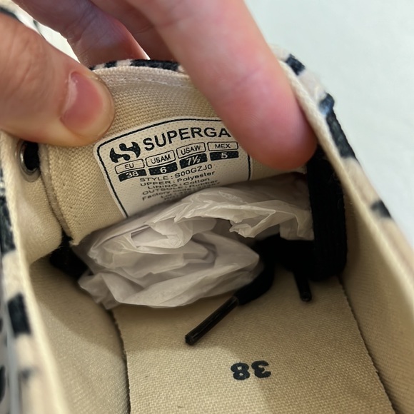 ~90s vibe~ Superga Leopard Animal Print Velvet Velour Platform Sneakers 38 - Picture 4 of 11